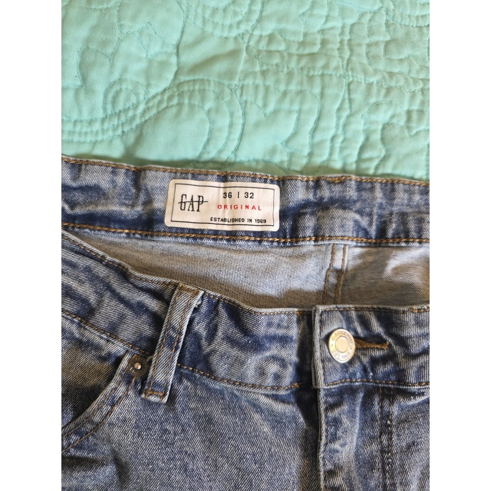 Gap Mens 36x32(Act.38x31)Cotton Stretch Original Straight Leg Denim Jeans - Picture 2 of 8